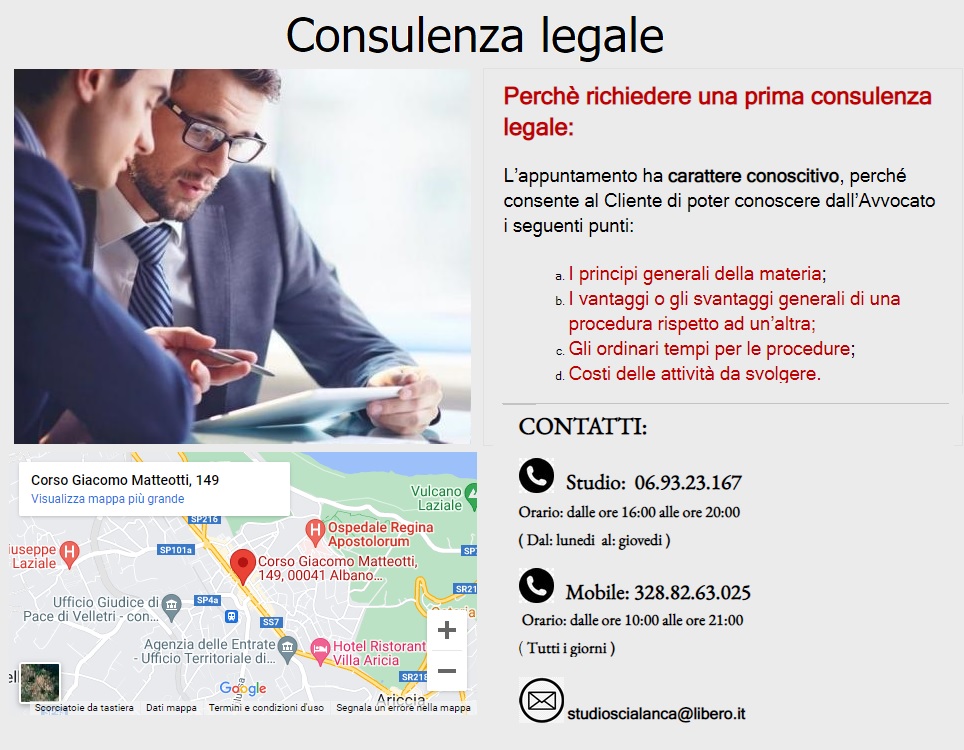 attivita di consulenza legale