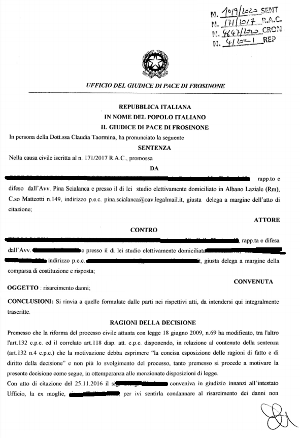 sentenza ingiuria   pag 1